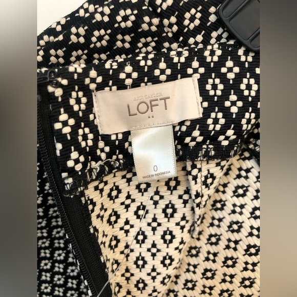 NWT Loft Black & Ivory A-line Skirt - Picture 9 of 10